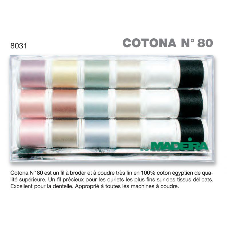 Boîte de fils COTONA N°80 - Réf 8031