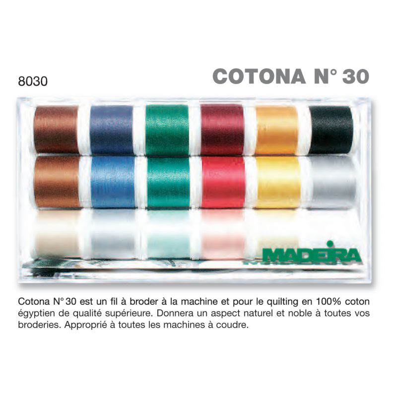Boîte de fils COTONA N°30 - Réf 8030