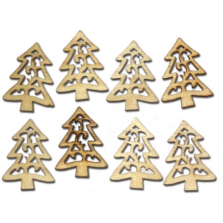 Décoration de Noël : petits sapins en bois Réf 57/95/C1327
