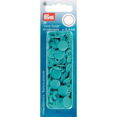 Boutons Pression  Color Snaps Turquoise Fonce 12,4 Mm Prym Réf 393146