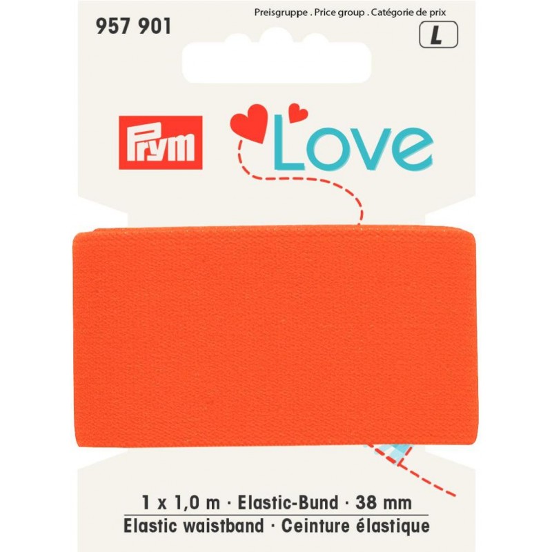 Ceinture élastique orange Prym Love Réf 66/957901