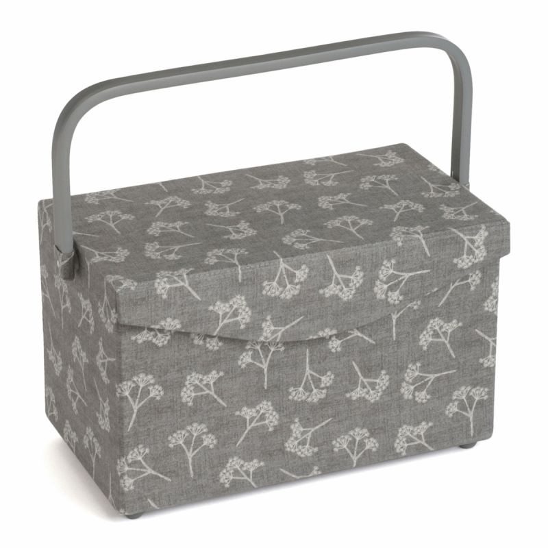 Fold Over Lid Sewing Box  Cow Parsl