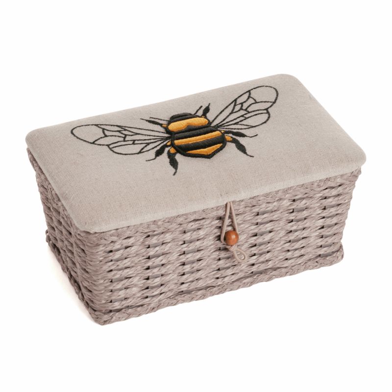Small Sewing Box w/Wicker Bee