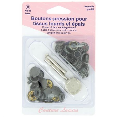 Boutons pression 15mm + outillage c