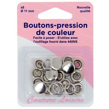 Pressions boutons11 mm calotte ve