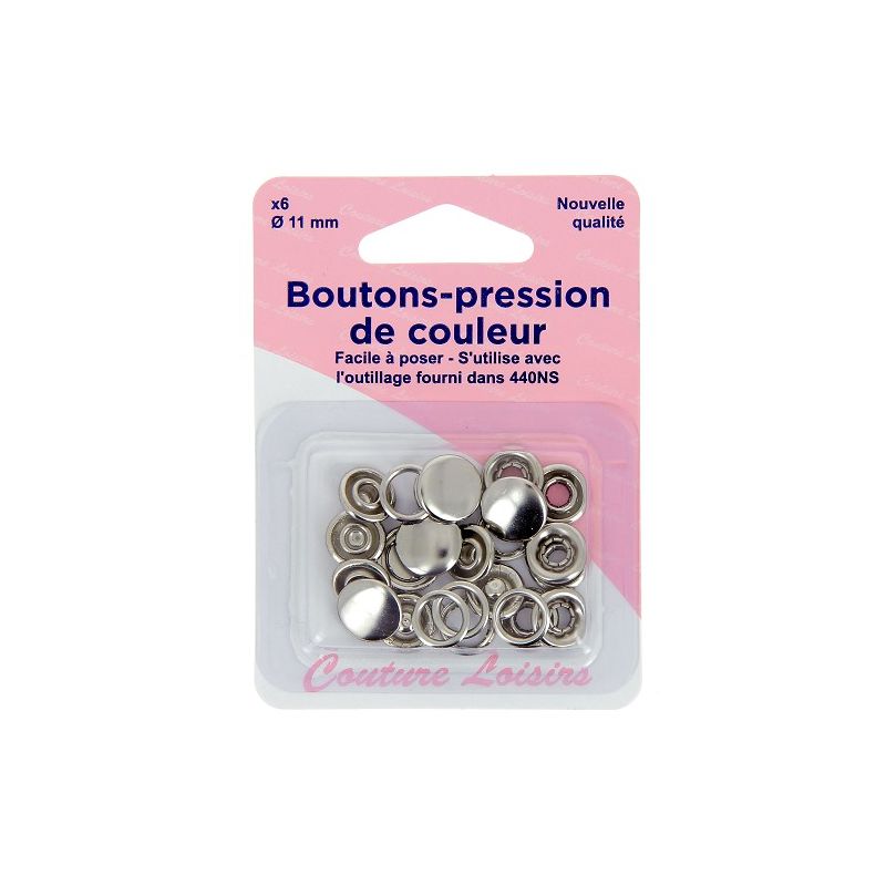 Pressions boutons11 mm calotte ve