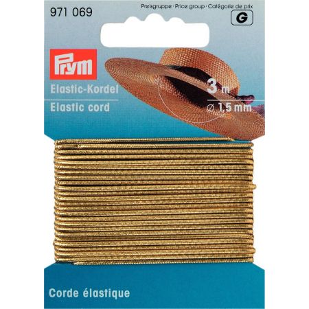 Corde élastique 1,5 mm or